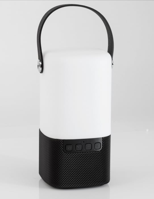 Lampa LED dimabila portabila cu boxa Bluetooth alb-negru/gri Tamid, ABS si metal, 9180371 - Novaluce [4]