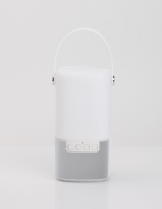 Lampa LED dimabila portabila cu boxa Bluetooth alb-negru/gri Tamid, ABS si metal, 9180371 - Novaluce [12]