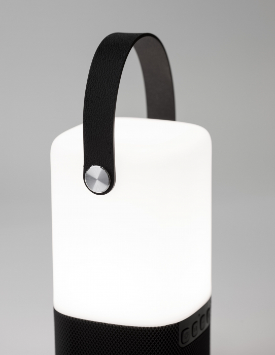Lampa LED dimabila portabila cu boxa Bluetooth alb-negru/gri Tamid, ABS si metal, 9180371 - Novaluce [2]