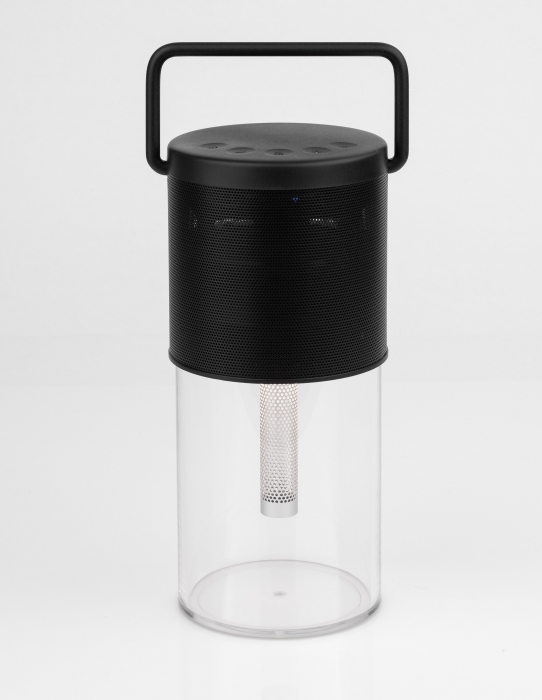 Lampa LED dimabila portabila cu boxa Bluetooth neagra Ritva, ABS si metal, 9180391 - Novaluce [5]