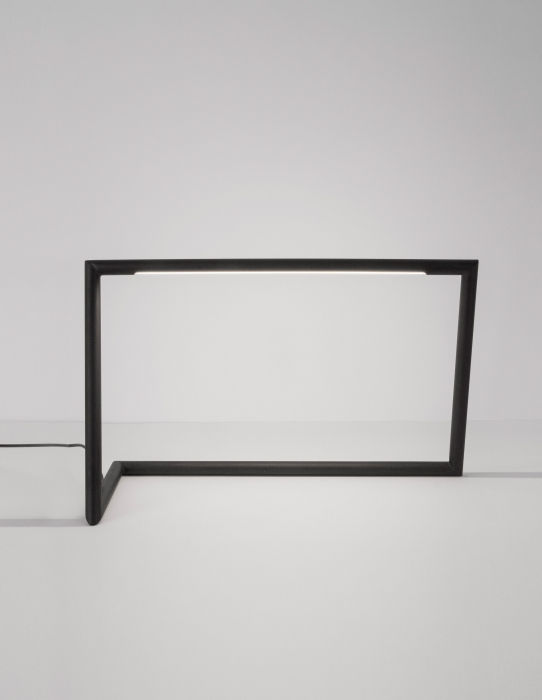 Lampa masa LED neagra Quirino 40x25,5 cm, design minimalist forma geometrica, 9077010 - Novaluce [5]