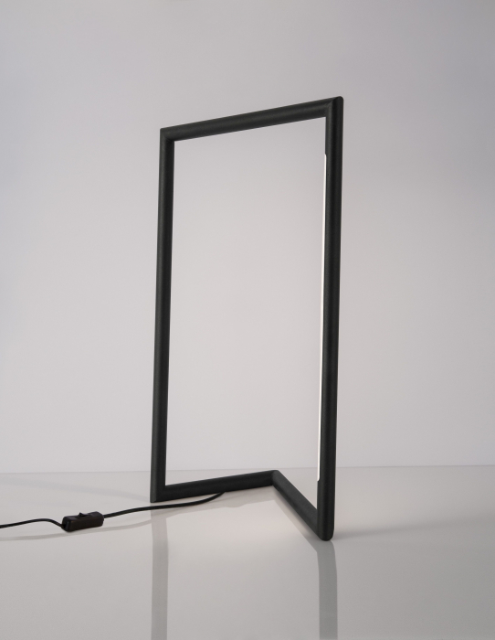 Lampa masa LED neagra Quirino 40x25,5 cm, design minimalist forma geometrica, 9077010 - Novaluce [4]