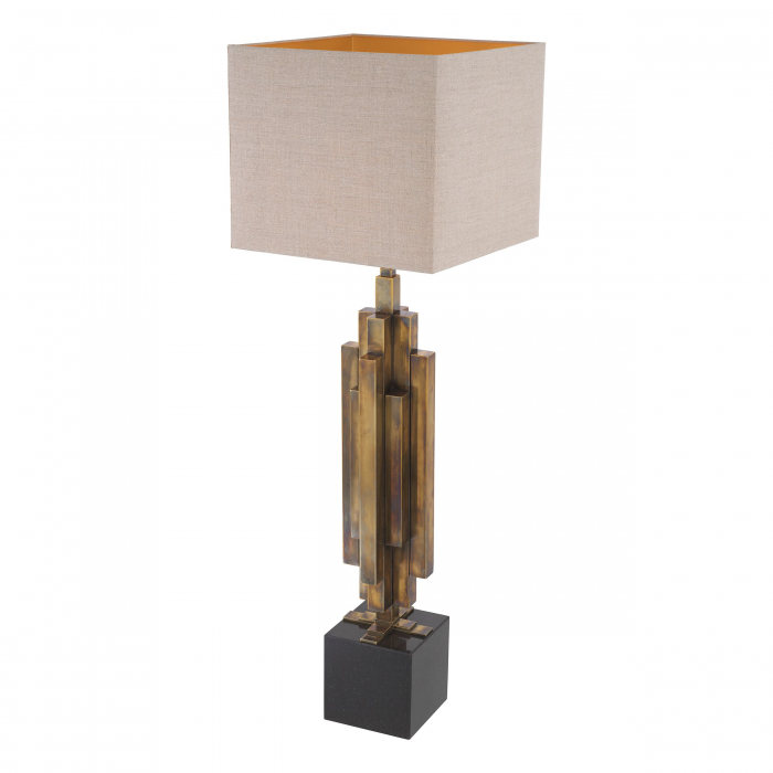   Lampă de masă Ellis finisaj din alamă vintage inclusiv abajur 116294 EICHHOLTZ [2]