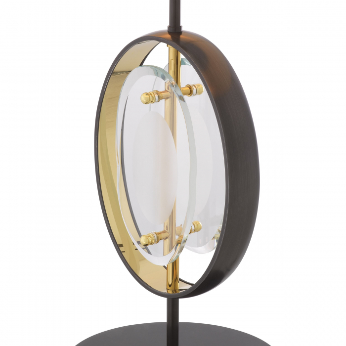 Lampa masa lux Vincente Ø50x64 cm baza marmura neagra, abajur textil alb | Eichholtz - 116100 [4]