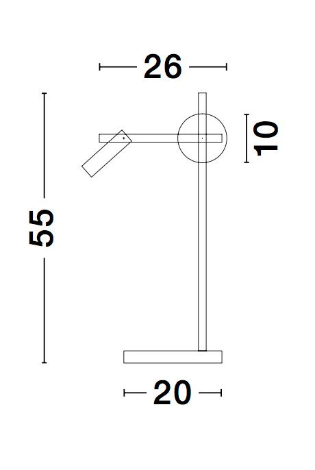 Lampa masa neagra cu glob alb Esila 55 cm ajustabila cu intrerupator, iluminare LED, sticla/metal, 9919531 - Novaluce [5]