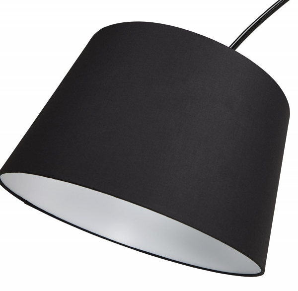 Lampa neagra de podea KAISER cu design modern abajur din material textil / otel, FL00280BL - Kokoon [7]