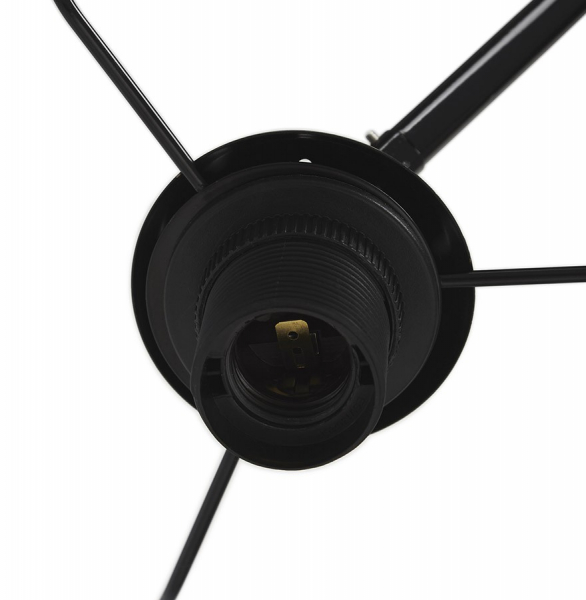 Lampa neagra de podea KAISER cu design modern abajur din material textil / otel, FL00280BL - Kokoon [6]