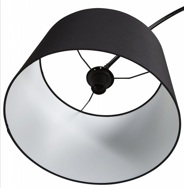 Lampa neagra de podea KAISER cu design modern abajur din material textil / otel, FL00280BL - Kokoon [5]