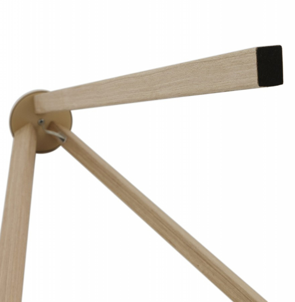 Lampa neagra de podea TRIVET cu design modern 3 picioare / lemn / material, FL00320BLNA - Kokoon [14]