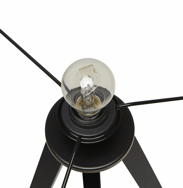Lampa neagra de podea TRIVET cu design modern 3 picioare negre / material / metal, FL00310BLBL - Kokoon [9]