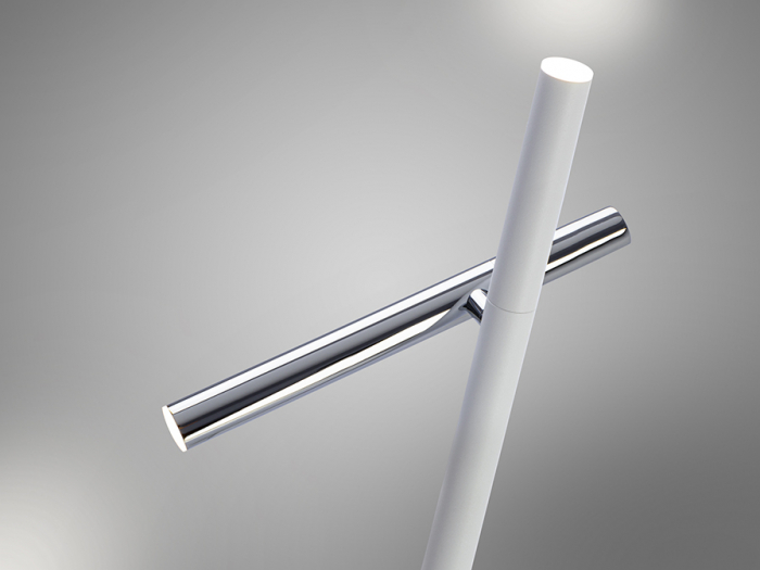 Lampa podea alba cu crom Zorka 167 cm stil minimalist, 373629 - Schuller [4]