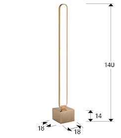 Lampa podea LED auriu rose Githa 140 cm, stil minimalist, 787321 - Schuller [6]