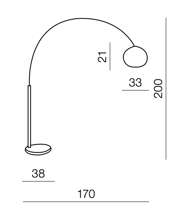 Lampa podea moderna Sohra 200 cm cu baza din marmura alba, abajur metal, design modern, AZ 0022 - Azzardo [5]