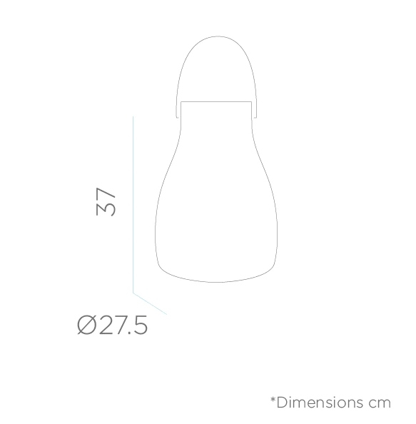 Lampă Portabilă Kurby 38 Battery 27,5x27,5x37 cm, Polietilen Alb, Protecție IP65 - New Garden [3]