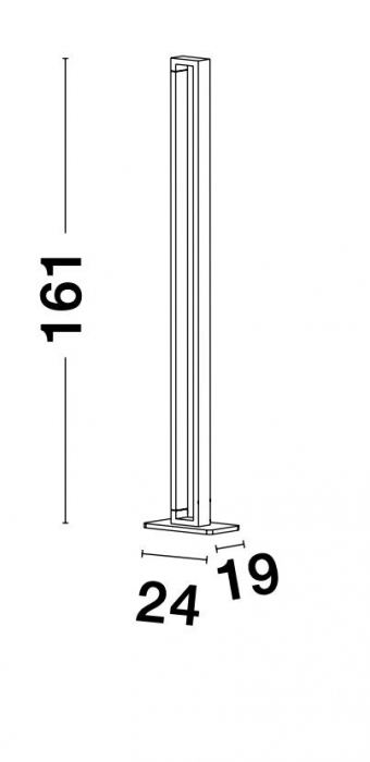 Lampadar alb stil minimalist iluminare LED Eliab 160 cm, abajur rotativ, 9117327 - Novaluce [6]