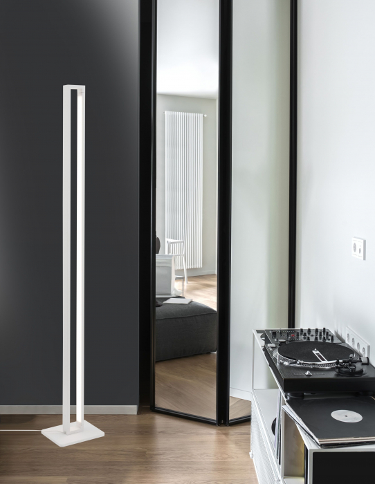 Lampadar alb stil minimalist iluminare LED Eliab 160 cm, abajur rotativ, 9117327 - Novaluce [5]