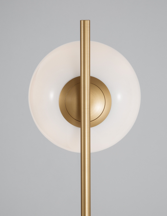 Lampadar auriu Ganiza 155 cm baza marmura alba, abajur forma glob ab sticla opal, 9960619 - Novaluce [4]