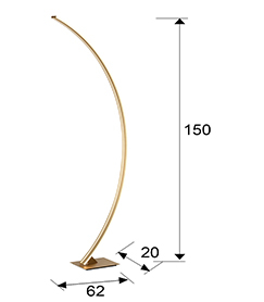 Lampadar auriu LED stil minimalist Arco 150 cm, 589204 - Schuller [2]