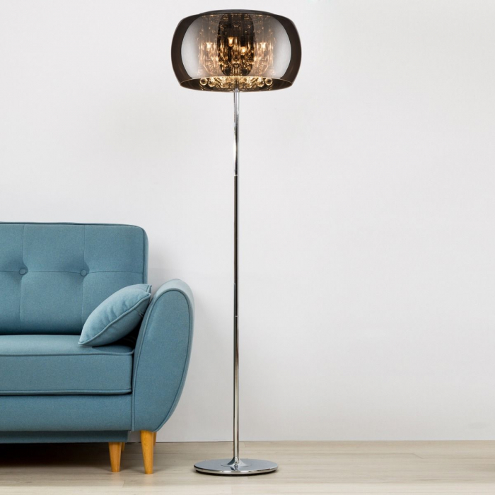 Lampadar sticla cromata cu cristale CRYSTAL Ø40x158 cm, stil glam, 003064-001002 - Zumaline [3]