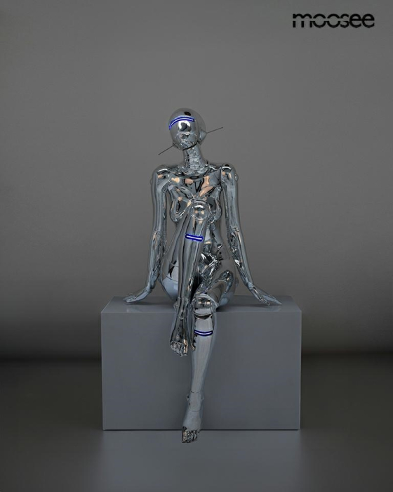 Lampadar Cyber Woman 97,5x70x163 cm, Fibră de Sticlă Cromat - Moosee [3]