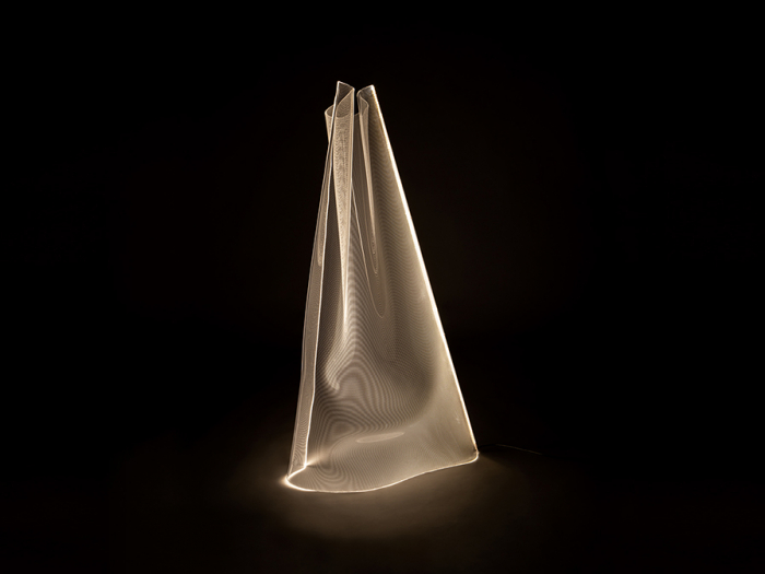 Lampadar de lux LED Blaise 70x140 cm rose auriu cu abajur transparent, 608312 - Schuller [2]