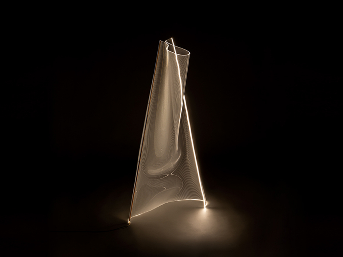 Lampadar de lux LED Blaise 70x140 cm rose auriu cu abajur transparent, 608312 - Schuller [3]