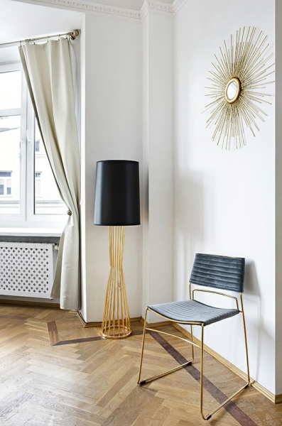 Lampadar design Zifa Premium Gold, negru/otel auriu, XCF7583-145 - King [11]