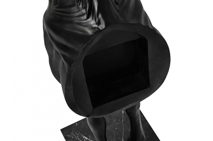 Lampadar extravagant tip statuie Horse High in forma de bust cal negru/alb, JB001S - King [7]