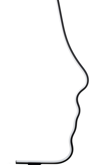 Lampadar Face Floor 68x37x161 cm, Oțel și Aluminiu Negru - Moosee [5]