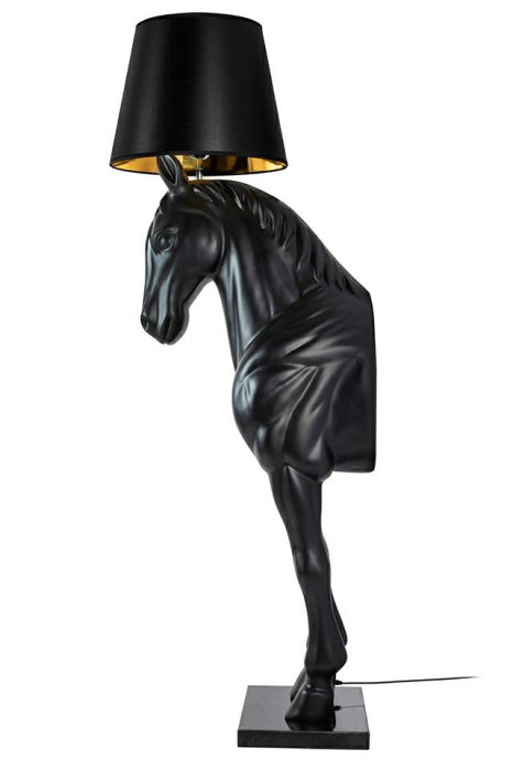 Lampadar Horse Stand M 45x64x185 cm, Fibră de Sticlă Negru Mat - Moosee [6]