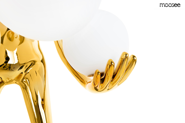Lampadar Human Gold Premium 80x70x180 cm, Fibră de Sticlă Titan Auriu de Lux - Moosee [5]