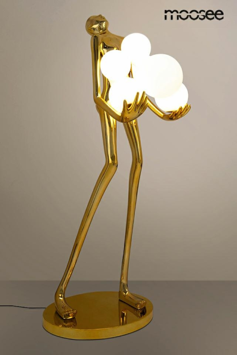 Lampadar Human Gold Premium 80x70x180 cm, Fibră de Sticlă Titan Auriu de Lux - Moosee [2]