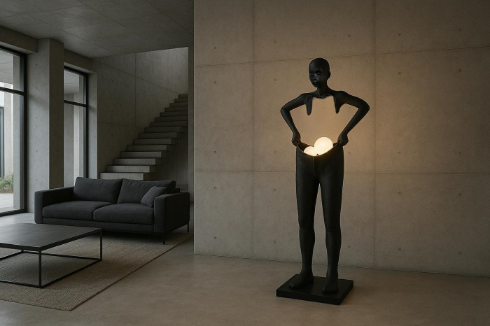 Lampadar Human Houdini 71x34x182 cm, Negru - Moosee [10]