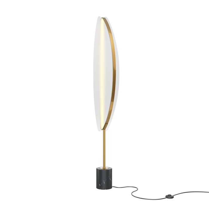 Lampadar LED Breeze MOD281FL-L33BS3K, dimabil, cu intrerupator, 33W, 1980lm, lumina calda, IP20, aurie+transparenta, Maytoni [1]