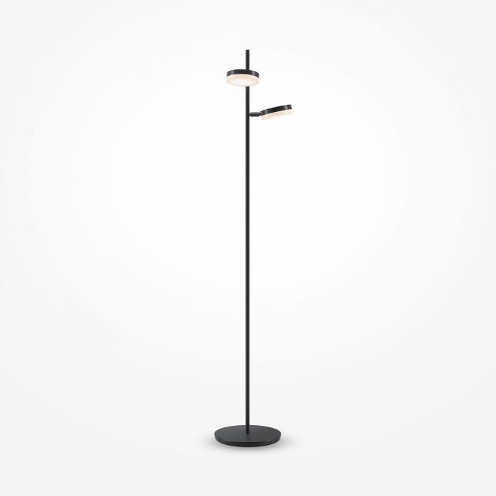 Lampadar LED Fad MOD070FL-L12B3K, dimabil, orientabil, cu intrerupator, 12W, 1000lm, lumina calda, IP20, neagra, Maytoni [1]