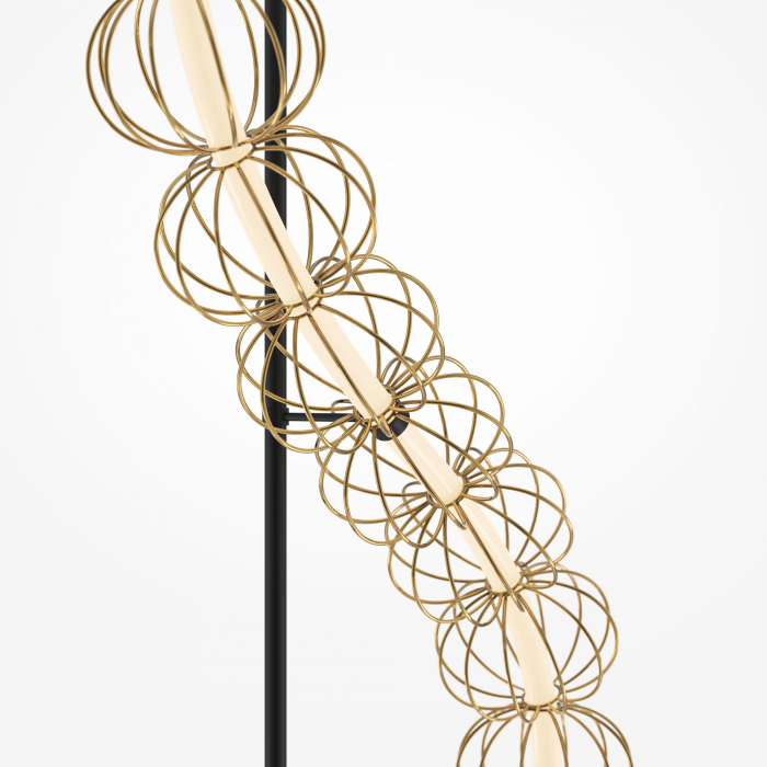 Lampadar LED Golden Cage MOD216FL-L38G3K, cu intrerupator, 48W, 3000lm, lumina calda, IP20, negru+auriu, Maytoni [3]