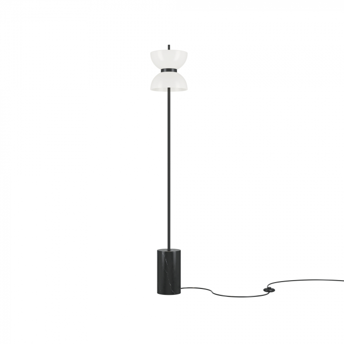 Lampadar LED Kyoto MOD178FL-L11B3K, cu intrerupator, 11W, 1300lm, lumina calda, IP20, negru+alb, Maytoni [1]