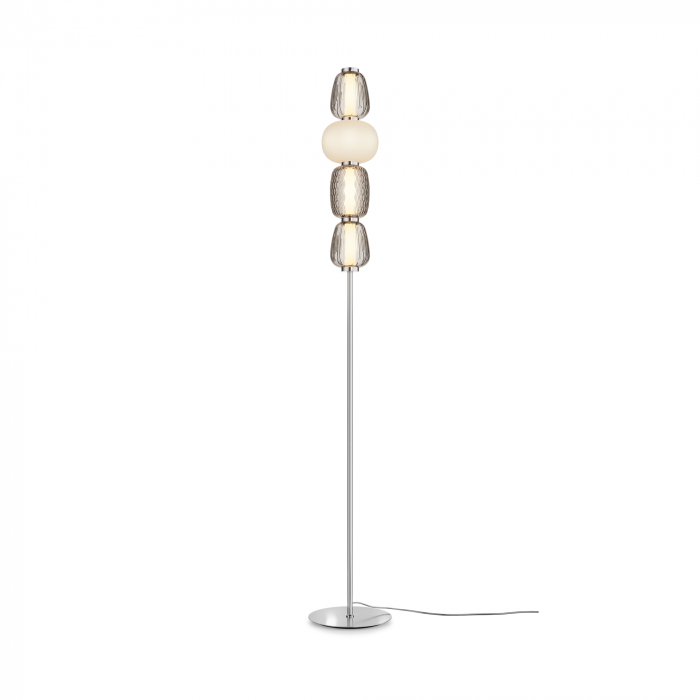 Lampadar LED Pattern MOD267FL-L32CH3K, cu intrerupator, 32W, 4500lm, lumina calda, IP20, crom+alb+gri, Maytoni [1]