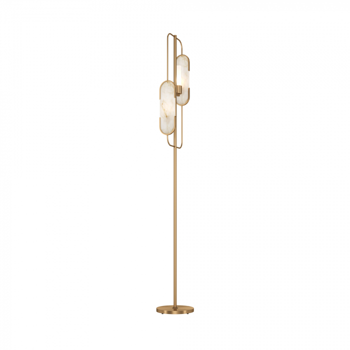 Lampadar Marmo MOD099FL-02G, cu intrerupator, 2xG9, aurie+alba, IP20, Maytoni [3]