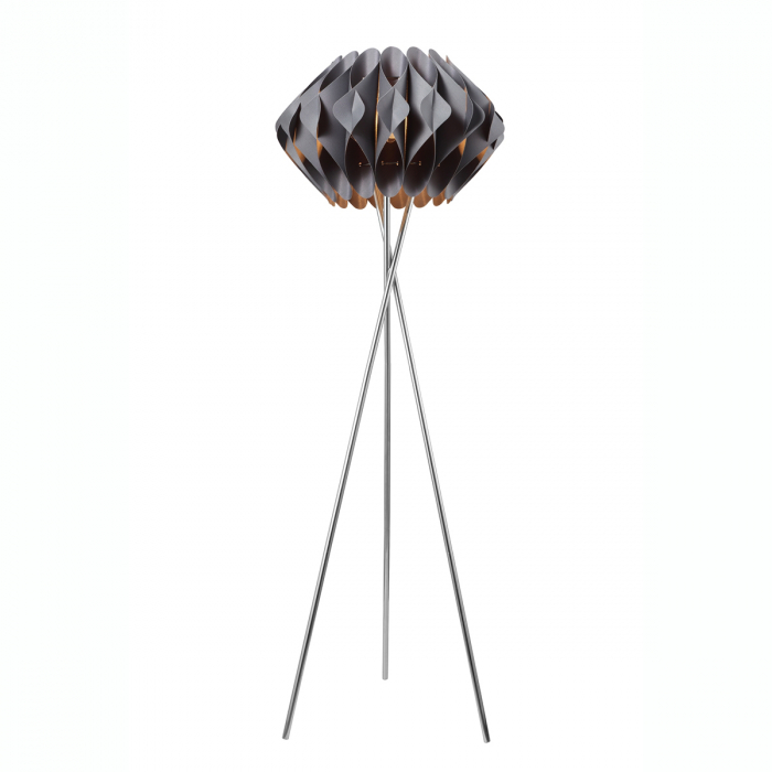 Lampadar modern bej/gri cu 3 picioare metalice Asim 156 cm, design modern, AZ 2406 - Azzardo [2]