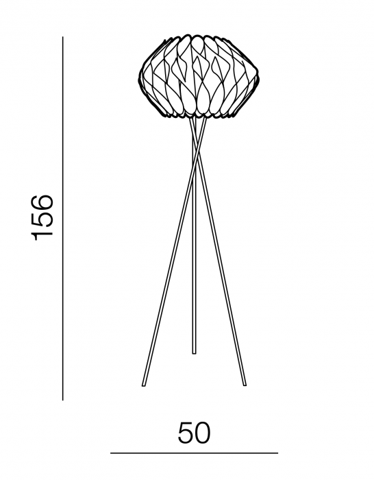 Lampadar modern bej/gri cu 3 picioare metalice Asim 156 cm, design modern, AZ 2406 - Azzardo [6]