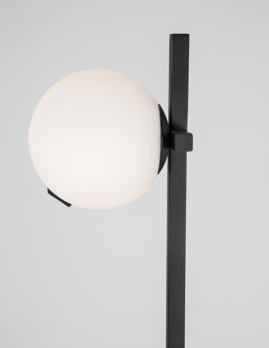 Lampadar negru cu glob alb Esila 150 cm ajustabil cu intrerupator, iluminare LED, sticla/metal, 9919532 - Novaluce [3]