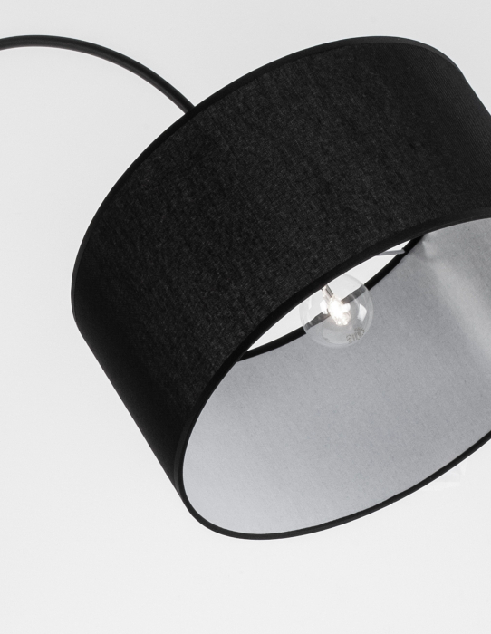 Lampadar negru/alb Romil, baza metalica, abajur textil, 9401653 - Novaluce [13]