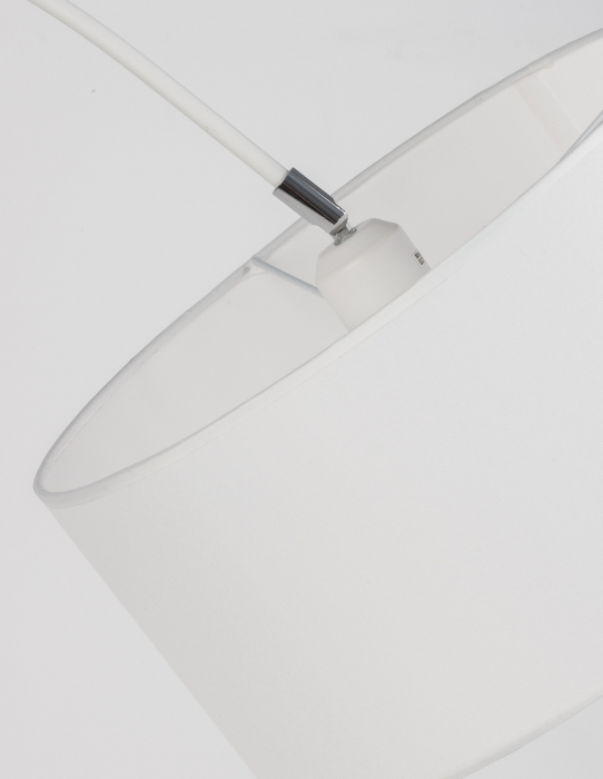 Lampadar negru/alb Romil, baza metalica, abajur textil, 9401653 - Novaluce [3]