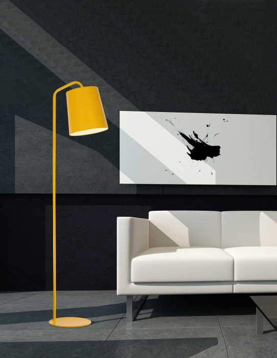 Lampadar negru/galben/alb Elix design industrial, metal, 549603 - Novaluce [5]
