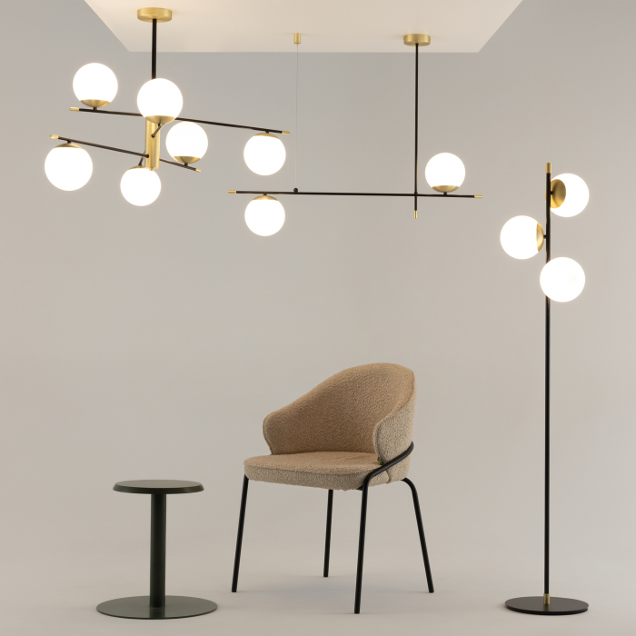 Lampadar Nostalgia, Metal Negru și auriu, 40W, MAYTONI MOD048FL-03G [3]
