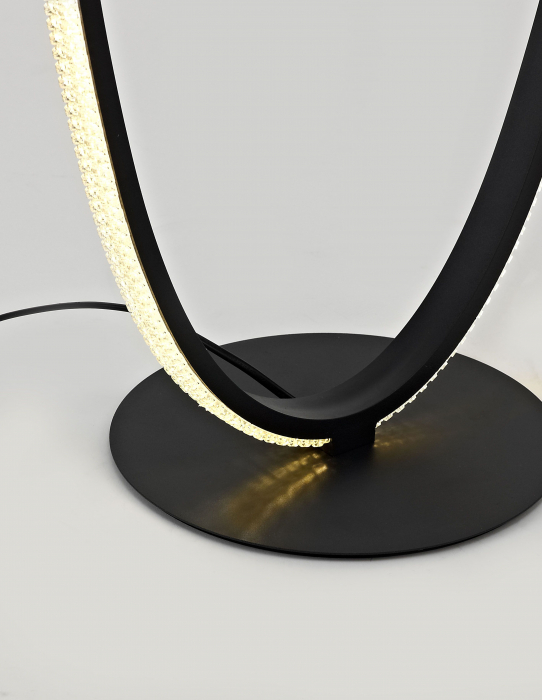 Lampadar oval negru cu cristale acril Michai 125 cm LED, design lux, 9481096 - Novaluce [3]
