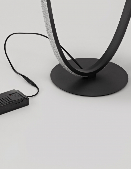 Lampadar oval negru cu cristale acril Michai 125 cm LED, design lux, 9481096 - Novaluce [4]
