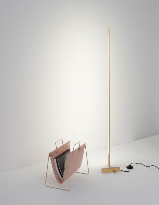 Lampadar podea auriu/negru Rocco 140 cm stil minimalist, iluminare LED, 9180726 - Novaluce [6]