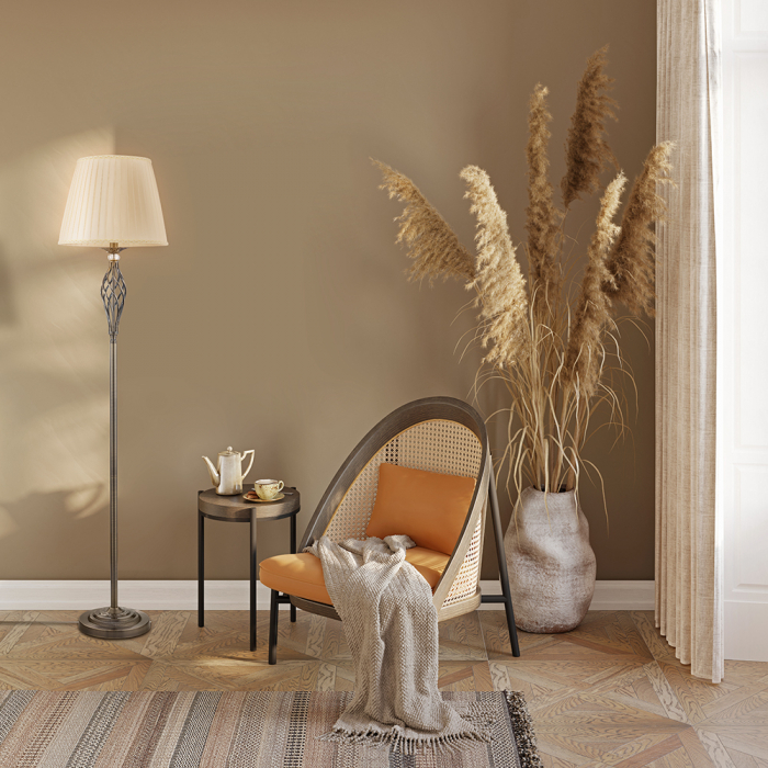 Lampadar Grace RC247-FL-01-R, cu intrerupator, 1xE14, arama+bej, IP20, Maytoni [2]
